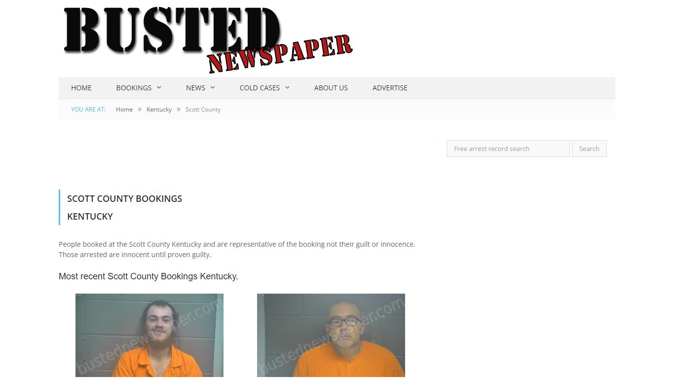 Scott County, KY Mugshots - BUSTEDNEWSPAPER.COM